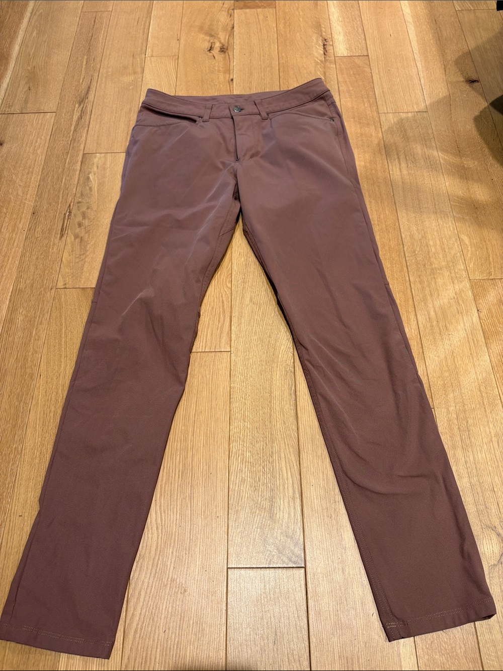 Men's Slim Straight Pants in Mauve Brown